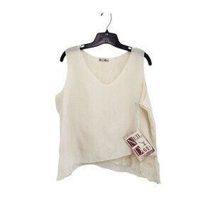 Neil & David Vintage Women's V-neck Asymmetrical Tank Top - M